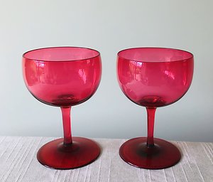 Decorative & Coloured Glass. Cranberry Wines
