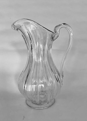 Decanters, Jugs & Carafes. Rib moulded milk jug c. 1840